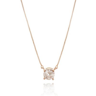 Rose gold tone necklace with fireball pendant